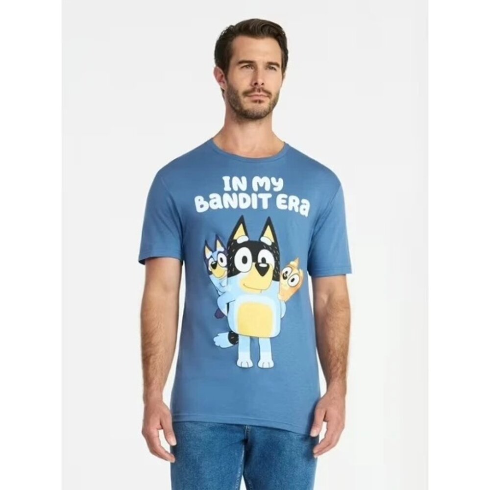 Bluey In My Bandit Era Mens Cartoon Dog Family Shirt New